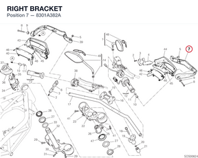 RIGHT BRACKET 8301A382A diagram position