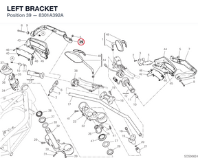 LEFT BRACKET 8301A392A diagram position