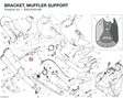 BRACKET, MUFFLER SUPPORT 8301A491AB diagram position