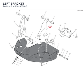 LEFT BRACKET 8301A501AC diagram position