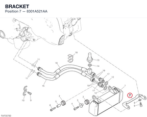 BRACKET 8301A521AA diagram position