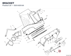 BRACKET 8301A561AA diagram position