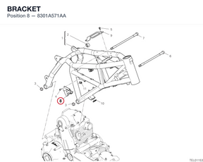 BRACKET 8301A571AA diagram position