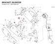 BRACKET, SILENCER 8301A681AA diagram position