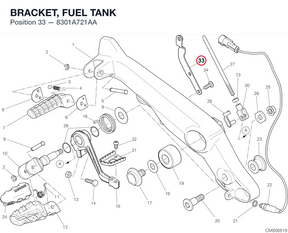 BRACKET, FUEL TANK 8301A721AA diagram position