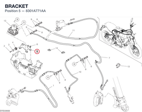 BRACKET 8301A771AA diagram position