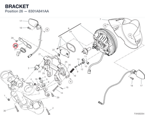 BRACKET 8301A841AA diagram position