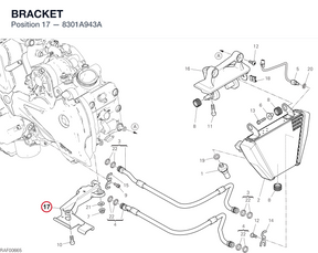 BRACKET 8301A943A diagram position