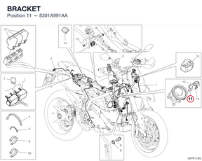BRACKET 8301A991AA diagram position