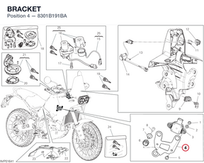 BRACKET 8301B191BA diagram position