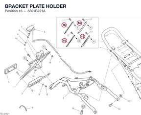BRACKET PLATE HOLDER 8301B221A diagram position