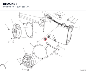 BRACKET 8301B881AA diagram position