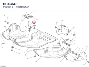 BRACKET 8301B901AA diagram position