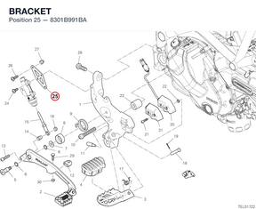 BRACKET 8301B991BA diagram position