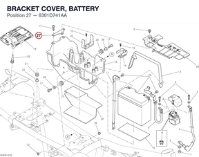 BRACKET COVER, BATTERY 8301D741AA diagram position