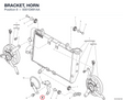 BRACKET, HORN 8301D891AA diagram position