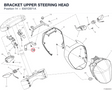 BRACKET UPPER STEERING HEAD 8301D971A diagram position