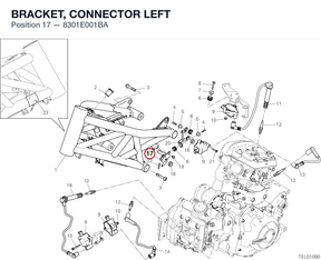 BRACKET, CONNECTOR LEFT 8301E001BA diagram position