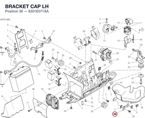 BRACKET CAP LH 8301E071AA diagram position