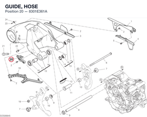 GUIDE, HOSE 8301E361A diagram position