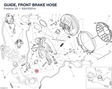 GUIDE, FRONT BRAKE HOSE 8301E501A diagram position