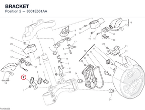 BRACKET 8301E661AA diagram position