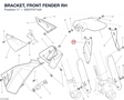 BRACKET, FRONT FENDER RH 8301F571AA diagram position