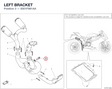 LEFT BRACKET 8301F881AA diagram position