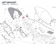 LEFT BRACKET 8301F911A diagram position