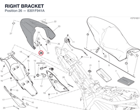 RIGHT BRACKET 8301F941A diagram position