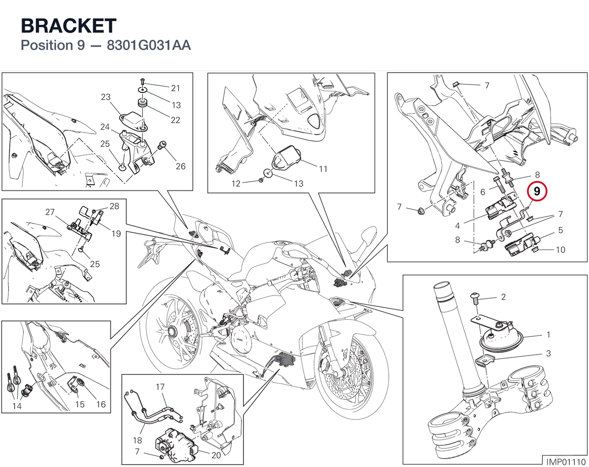 BRACKET 8301G031AA diagram position