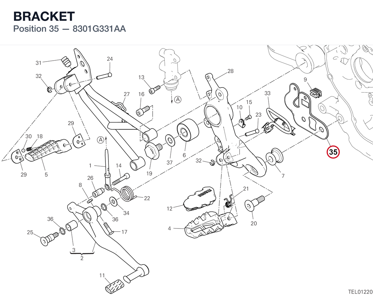 BRACKET 8301G331AA diagram position
