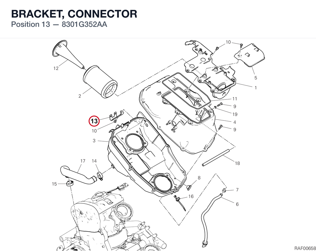BRACKET, CONNECTOR 8301G352AA diagram position