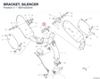 BRACKET, SILENCER 8301G522AA diagram position