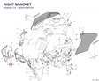 RIGHT BRACKET 8301G801AA diagram position