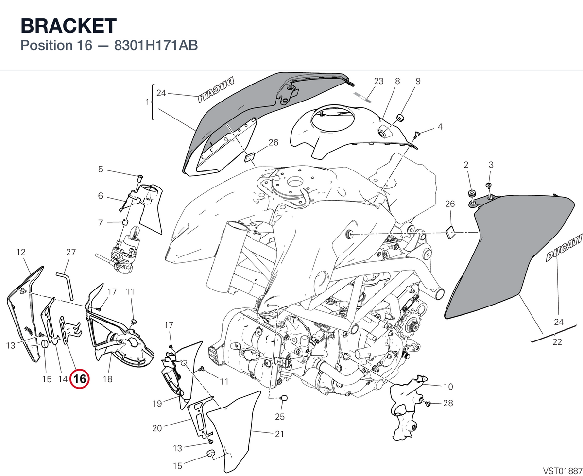 BRACKET 8301H171AB diagram position