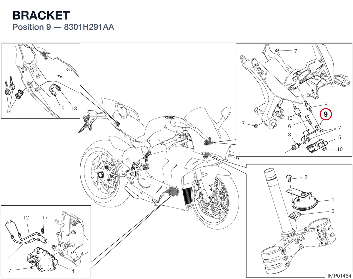 BRACKET 8301H291AA diagram position
