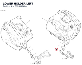 LOWER HOLDER LEFT 8301H981AA diagram position