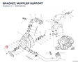BRACKET, MUFFLER SUPPORT 8301I951AA diagram position