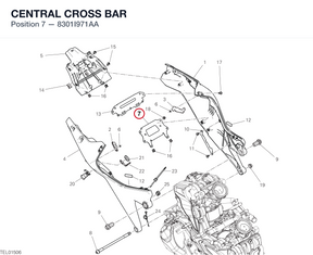 CENTRAL CROSS BAR 8301I971AA diagram position