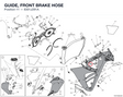 GUIDE, FRONT BRAKE HOSE 8301J291A diagram position