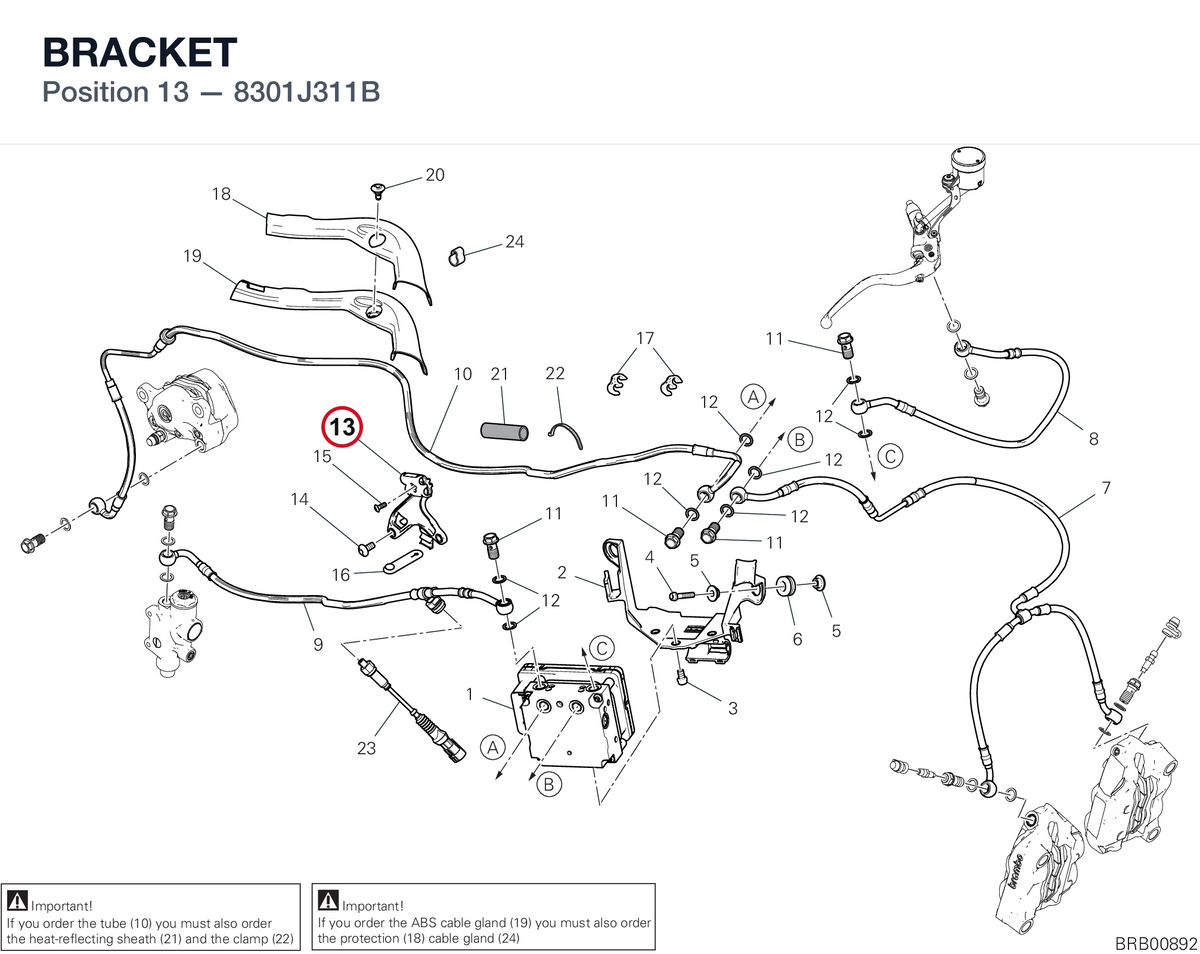 BRACKET 8301J311B diagram position