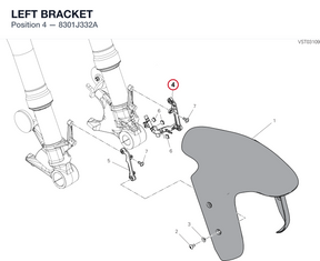 LEFT BRACKET 8301J332A diagram position