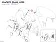 BRACKET, BRAKE HOSE 8301J351A diagram position