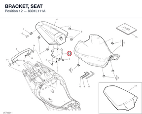 BRACKET, SEAT 8301L111A diagram position