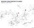 BRACKET, REAR MASTER CYLINDER 8301L181AA diagram position