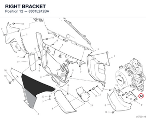 RIGHT BRACKET 8301L242BA diagram position