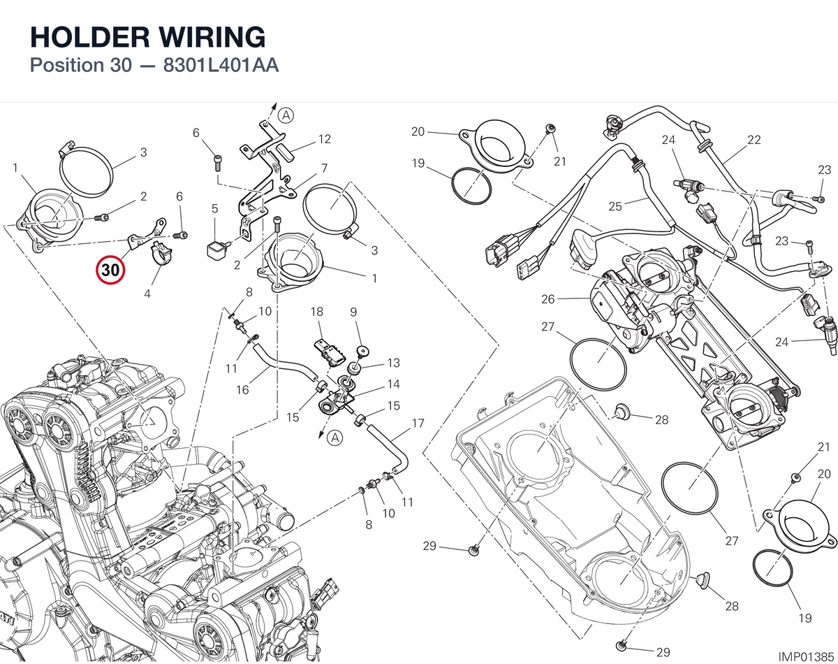 HOLDER WIRING 8301L401AA diagram position
