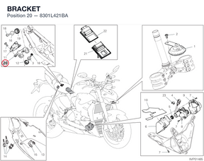 BRACKET 8301L421BA diagram position