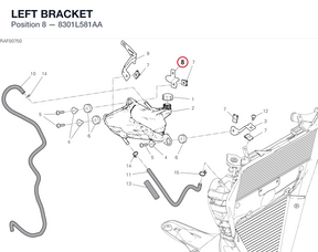 LEFT BRACKET 8301L581AA diagram position